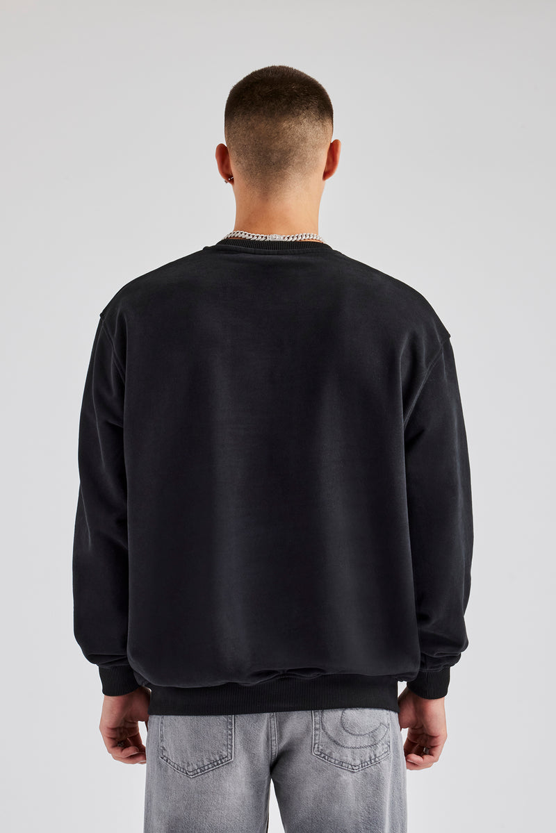 Embellished C Sweatshirt - Black