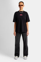 Paraiso Hills Palm Oversized T-Shirt - Black