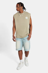 Resort Oversized Tank - Taupe Wash