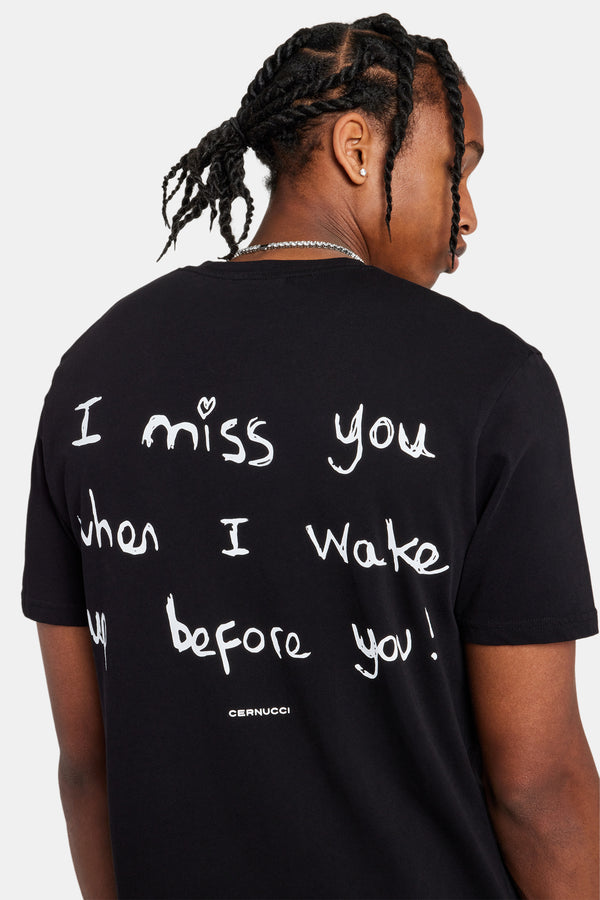 Quote Text T-Shirt - Black