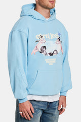 Cherub Graphic Hoodie - Light Blue