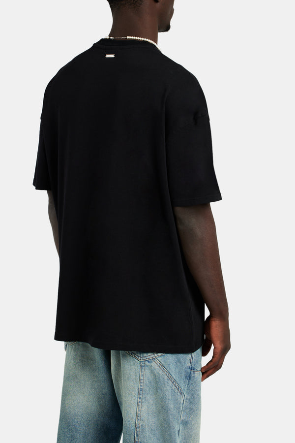 Oversized Iced Print T-Shirt - Black