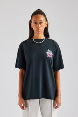 Acid Wash Diamond Cherry Oversized T-Shirt