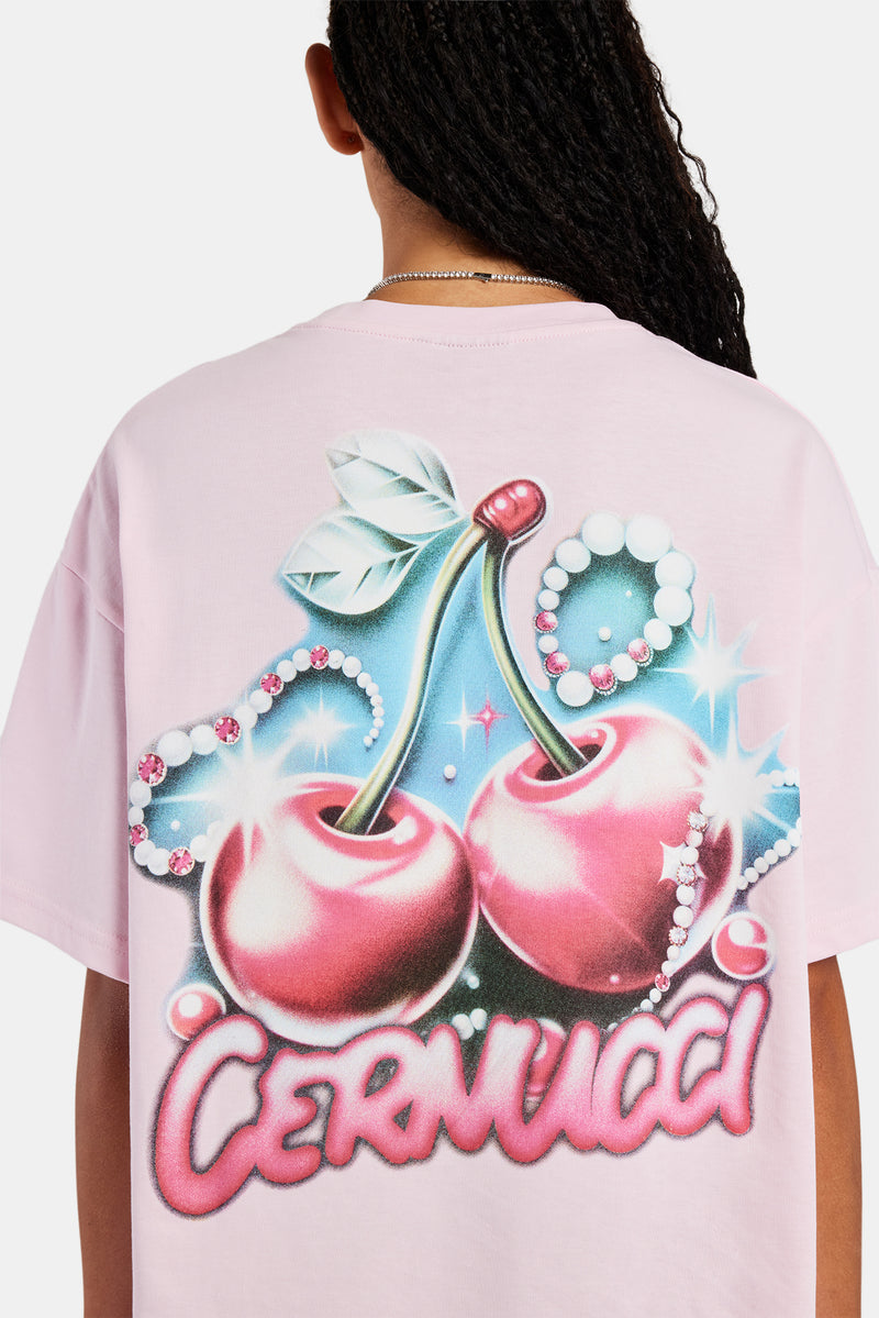 Diamond Cherry Oversized T-Shirt