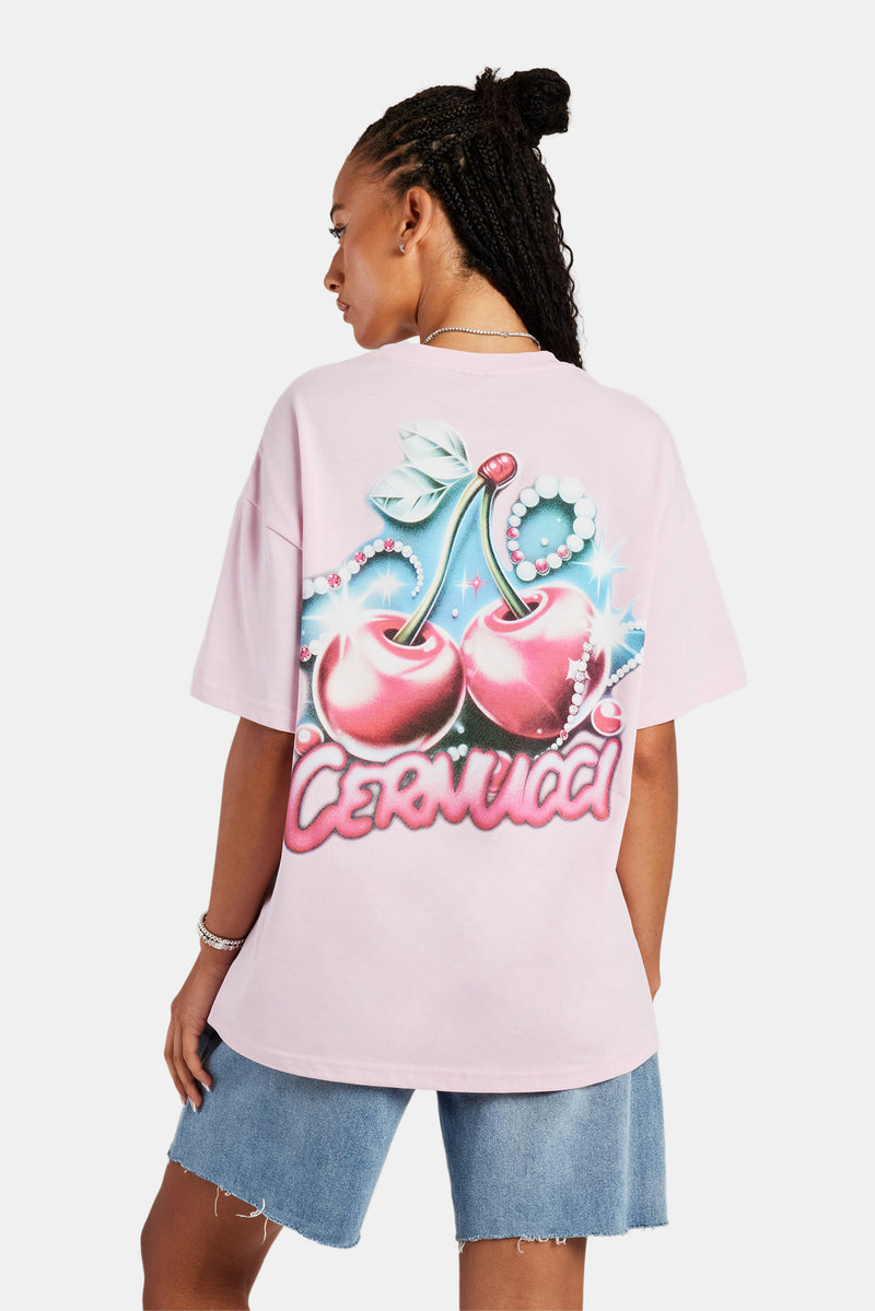 Diamond Cherry Oversized T-Shirt