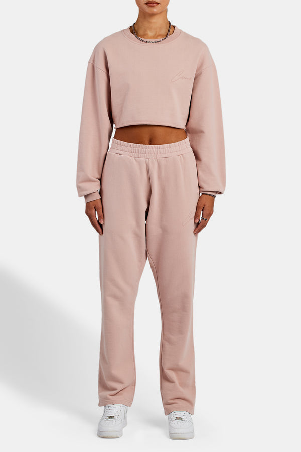 Cernucci Crop Sweatshirt - Dusky Pink