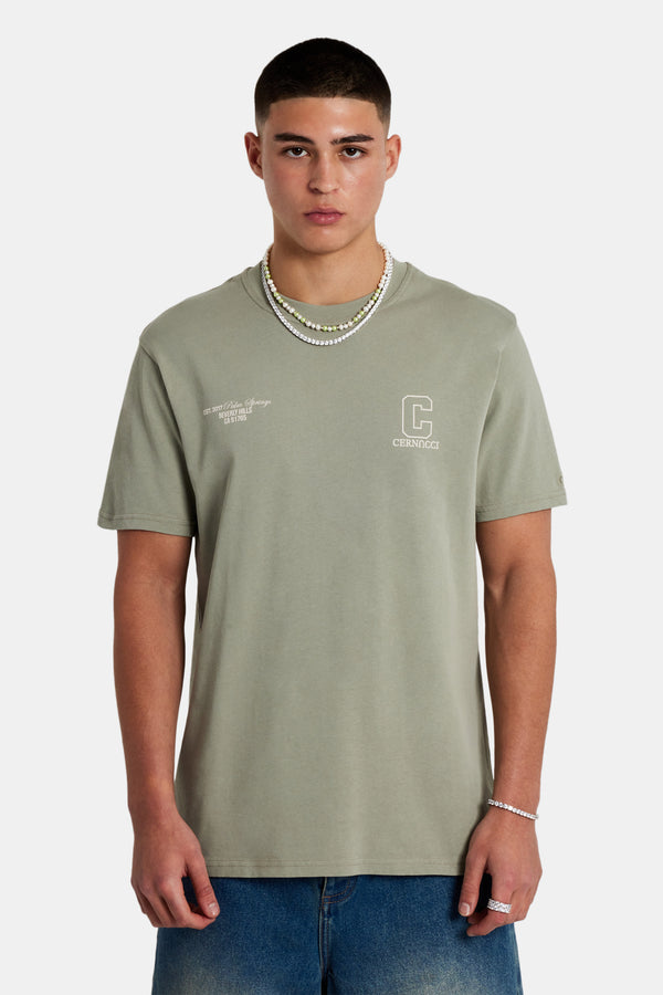 Palm Springs Text T-Shirt - Washed Sage