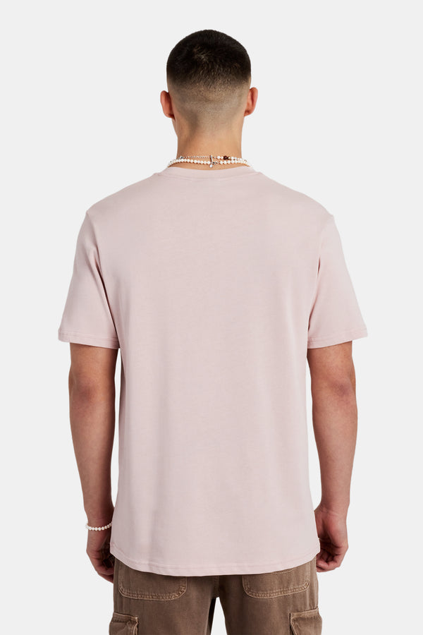 Embroidered T-Shirt - Washed Pink