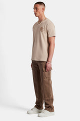 Relaxed Cargo Carpenter Jean - Washed Brown