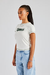 Script Contrast Stitch Baby Tee