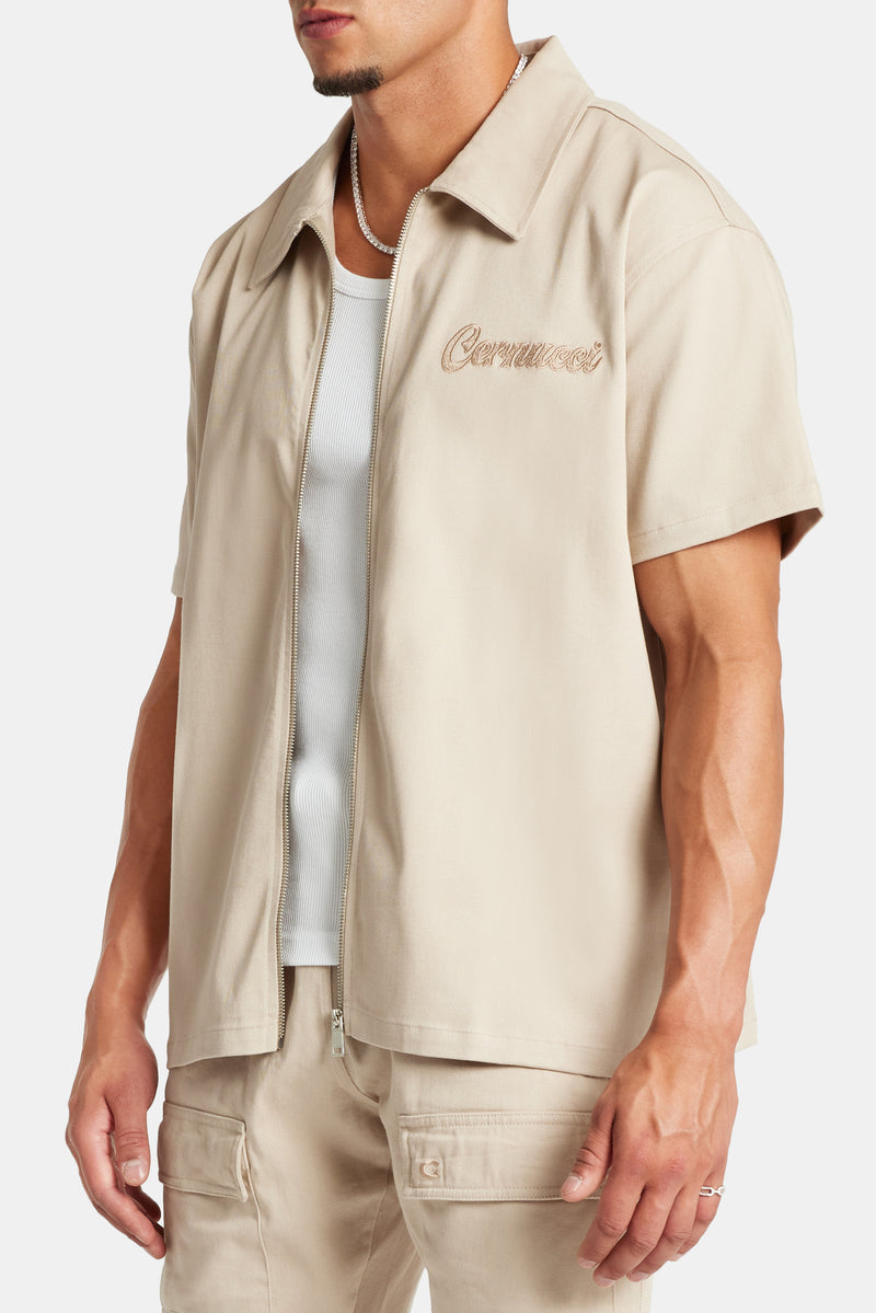 Cernucci Zip Twill Shirt