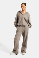 Ladies Wide Leg Jogger - Taupe