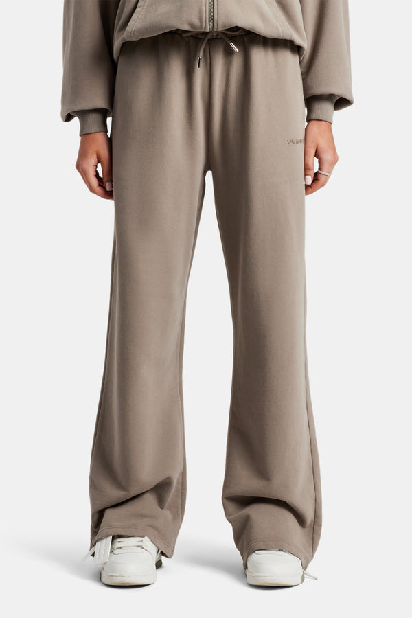 Ladies Wide Leg Jogger - Taupe