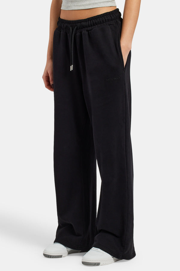 Ladies Wide Leg Jogger - Black