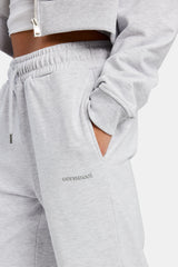 Ladies Wide Leg Jogger - Grey Marl