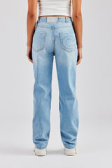 Ladies Straight Leg Jeans  - Light Blue