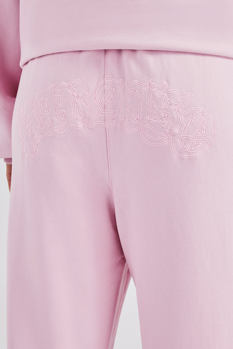 Womens Paraiso Embroidered Joggers  - Pink