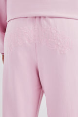 Womens Paraiso Embroidered Tracksuit - Pink