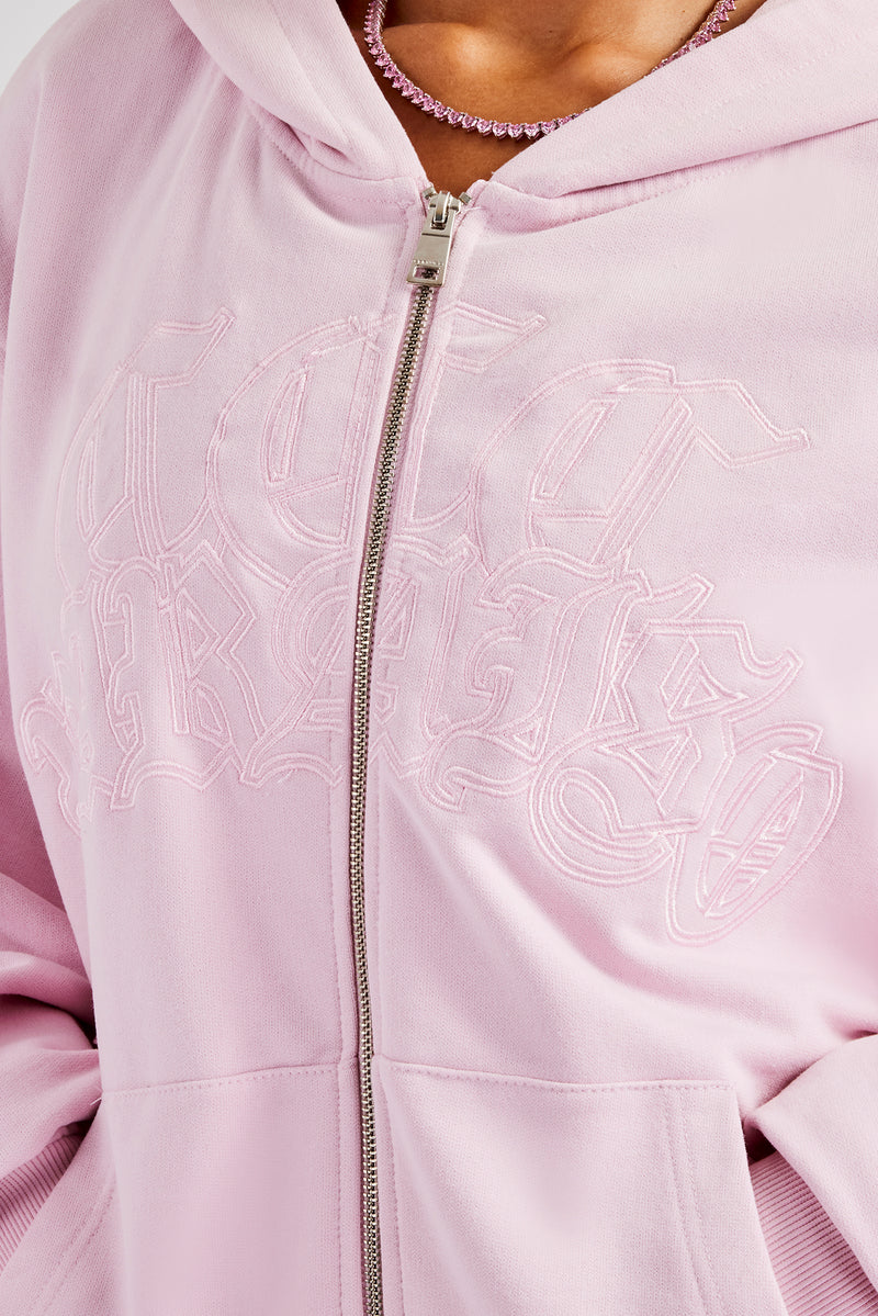 Womens Paraiso Embroidered Tracksuit - Pink