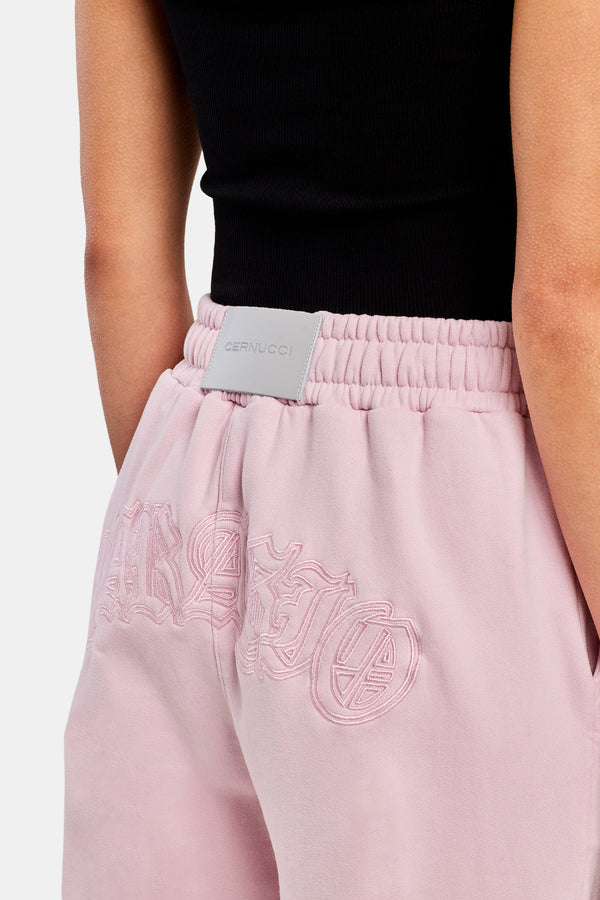 Womens Paraiso Embroidered Joggers  - Pink