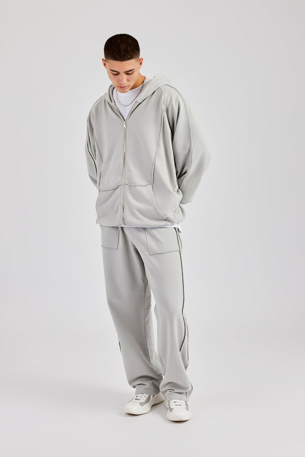 Exposed Seam Tracksuit - Ash Grey