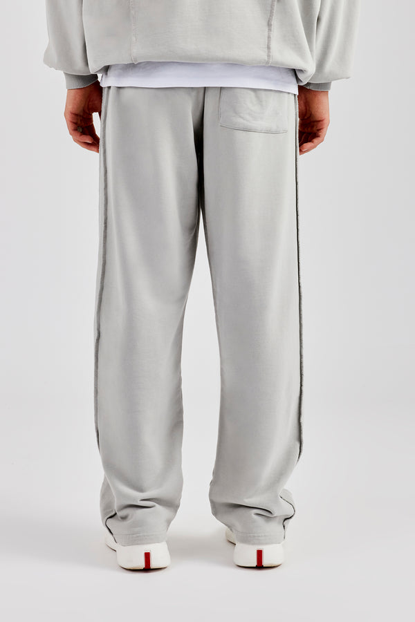 Exposed Seam Straight Leg Jogger - Ash Grey