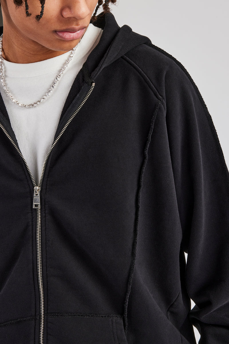 Exposed Seam Tracksuit - Black