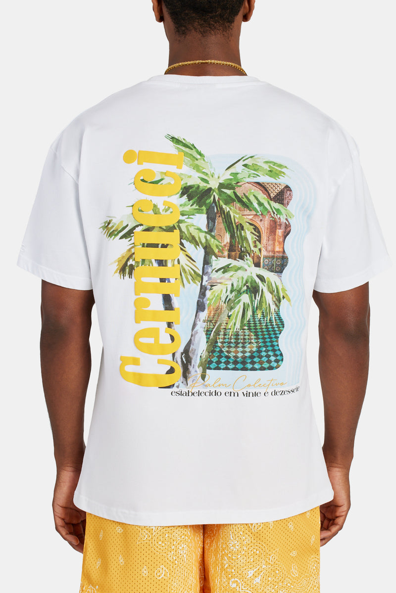 Cernucci Palm Collection Graphic T-Shirt - White