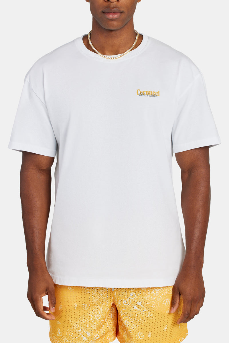 Cernucci Palm Collection Graphic T-Shirt - White