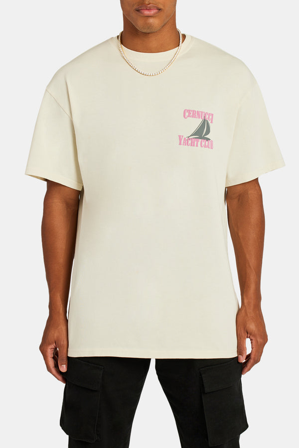 Cernucci Yacht Club Graphic T-Shirt - Ecru