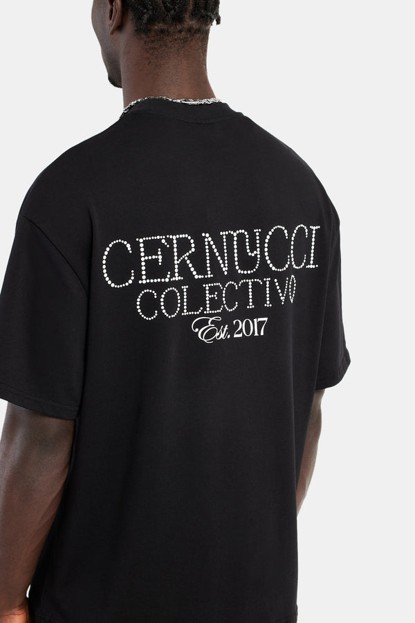 Cernucci Pearl Oversized T-Shirt - BLACK