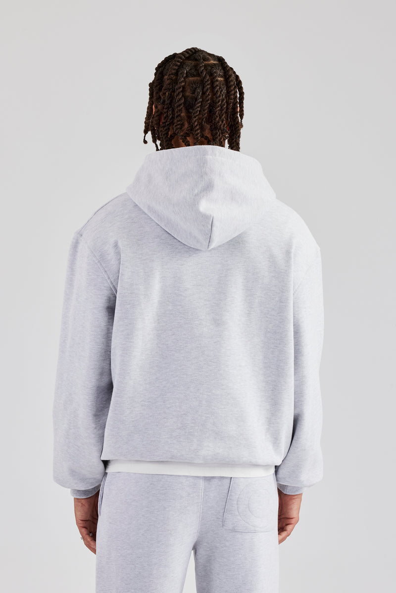 Tonal Oversized Hoodie - Ash Grey