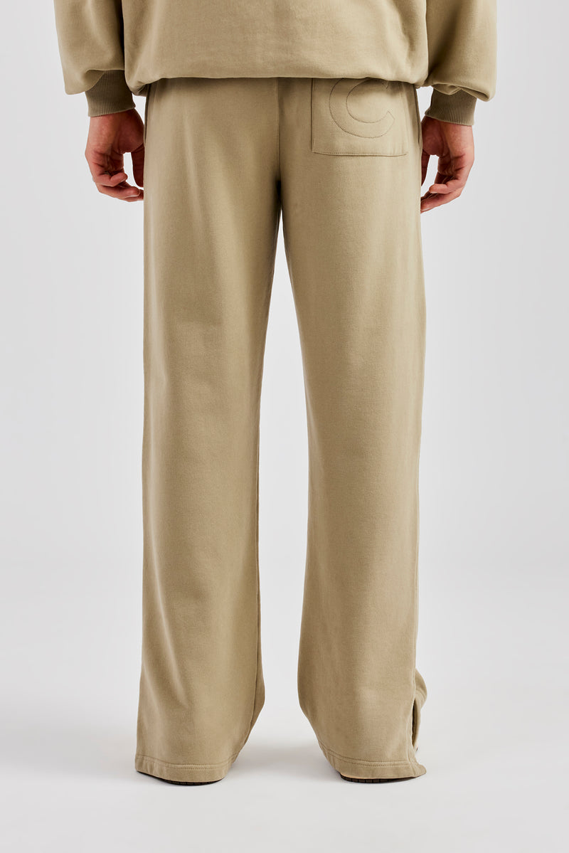 Tonal Split Hem Jogger - Taupe