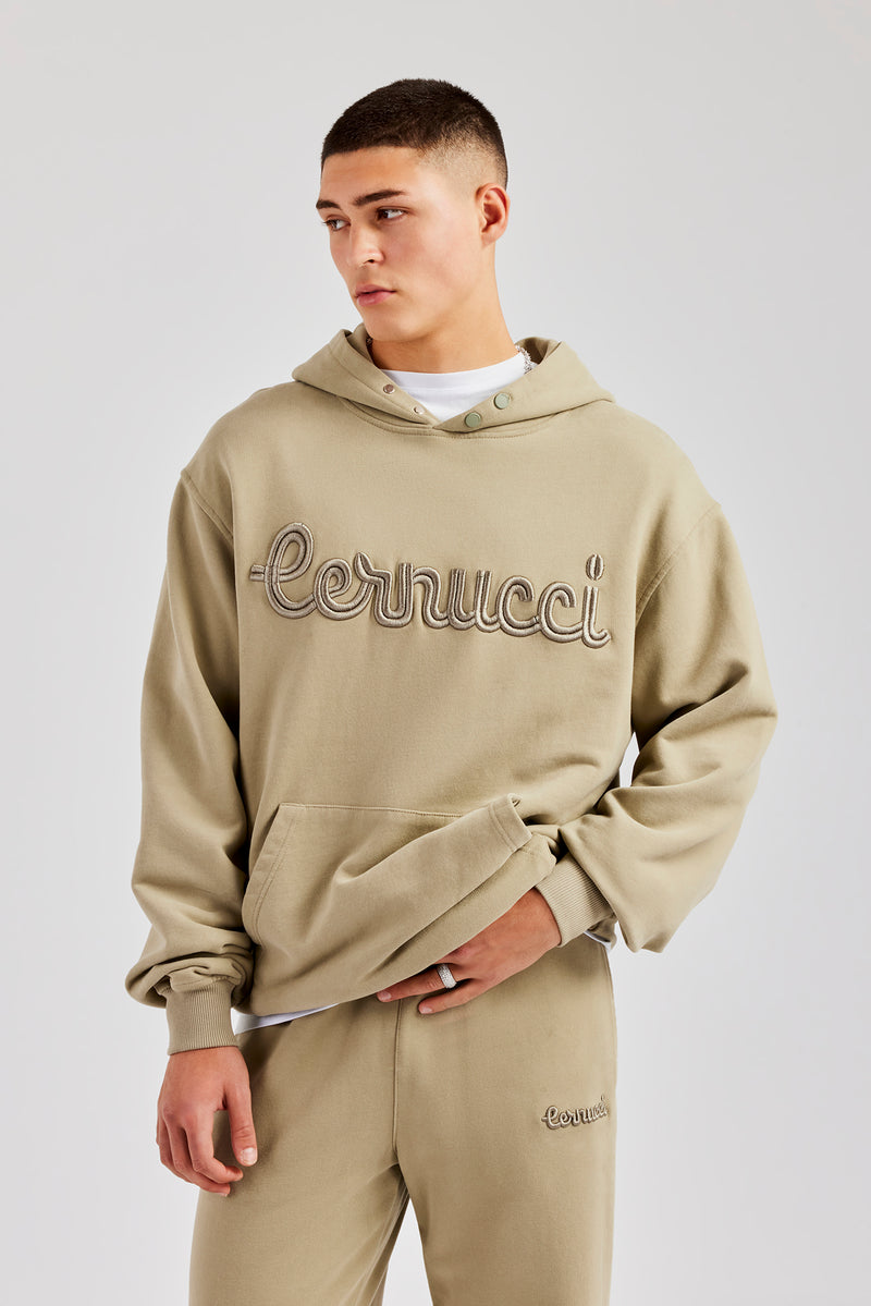 Tonal Oversized Hoodie - Taupe