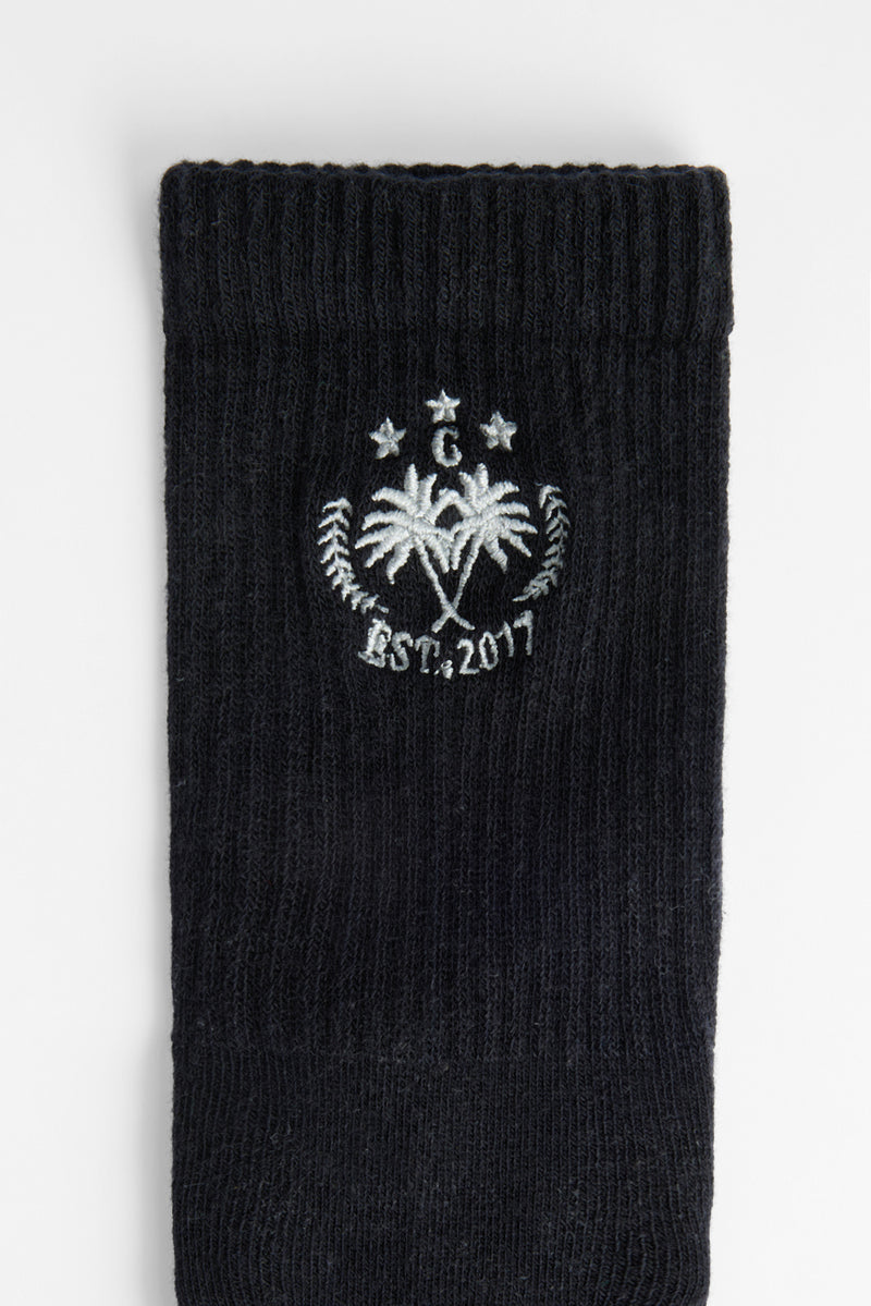 Palm Crest Socks - Black