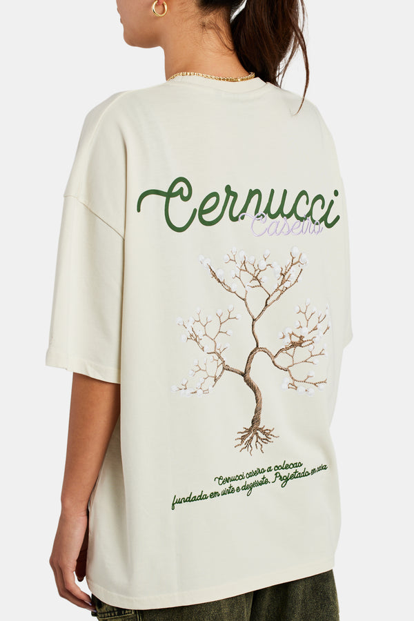 Pearl Tree Back Graphic T-Shirt - Ecru