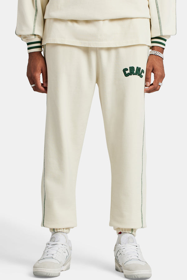 Crnc Applique Varsity Jogger - Ecru