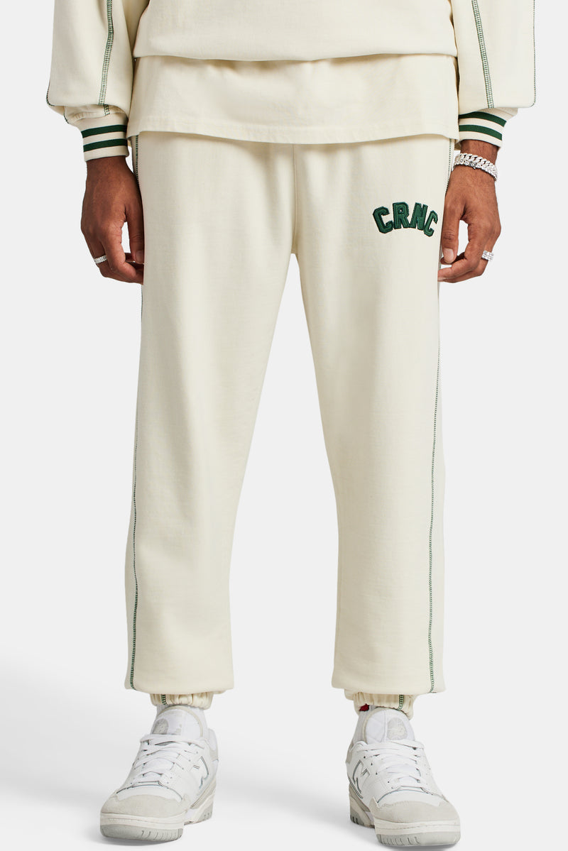 Crnc Applique Varsity Jogger - Ecru