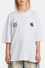 CCC Applique Varsity T-shirt  - White