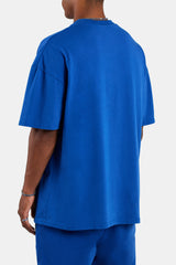 Cernucci Font Oversized T-Shirt - Cobalt