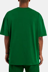 Cernucci Font Oversized T-Shirt - Dark Green