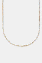 Womens 2.5mm Micro Tennis Chain - Gold