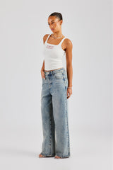 Gemstone Baggy Jean - Antique Wash