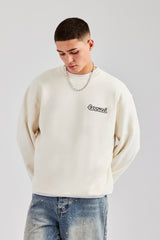 Cernucci Embroidered Oversized Sweatshirt - Off White