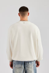 Cernucci Embroidered Oversized Sweatshirt - Off White