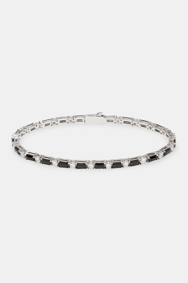 Tennis Bracelet - Black & White