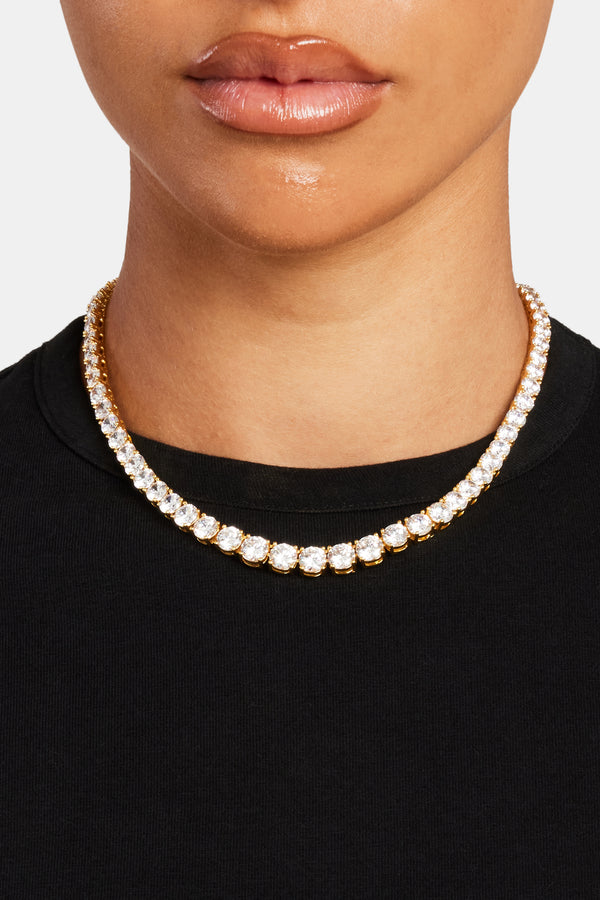 Graduated Gold Plated Tennis Chain