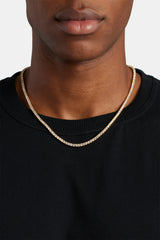 3mm Tennis Chain - Gold