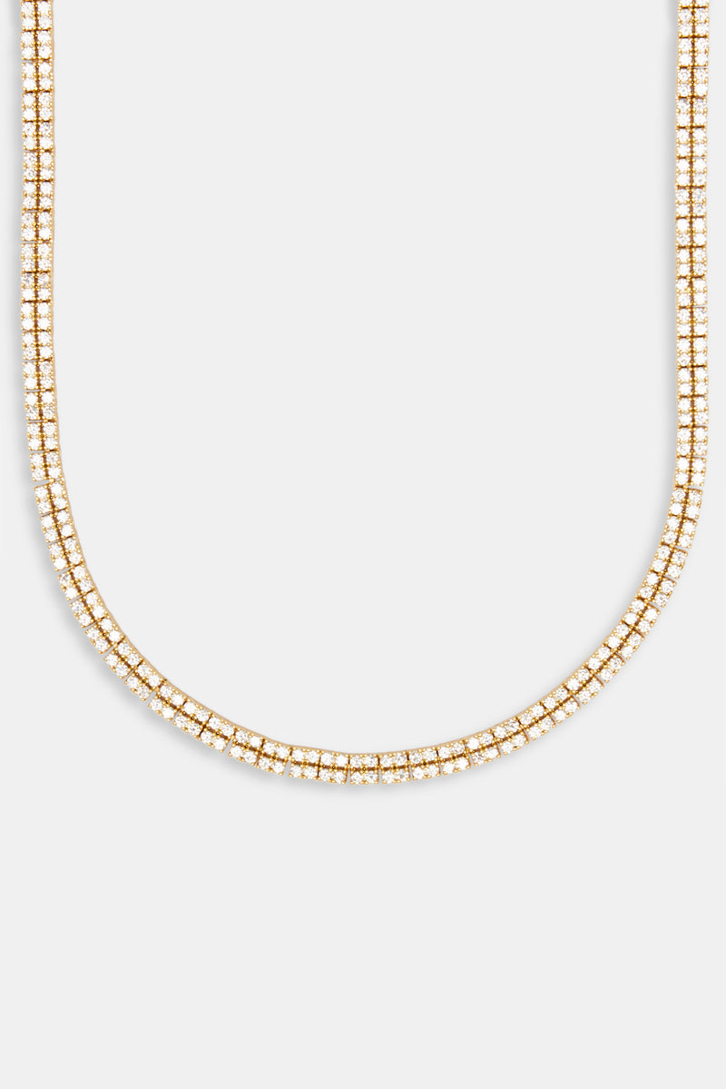 5mm Gold Plated Double Row Tennis Chain