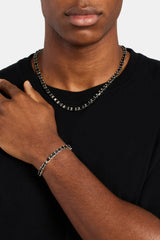 Round & Rectangular Tennis Chain - Black